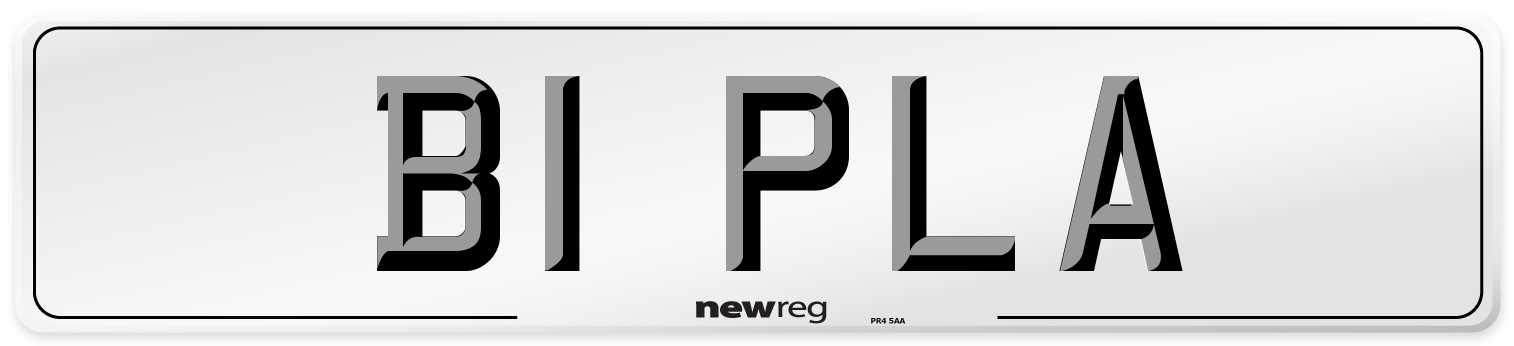 B1 PLA Front Number Plate
