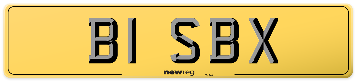 B1 SBX Rear Number Plate