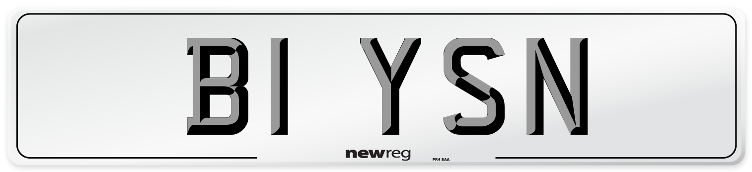 B1 YSN Front Number Plate