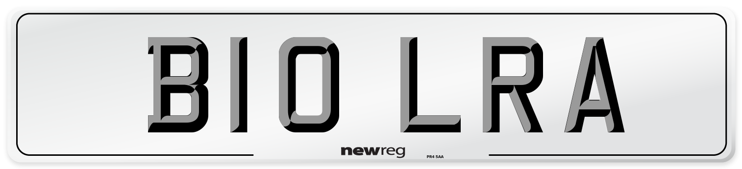 B10 LRA Front Number Plate