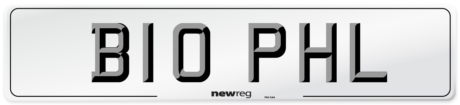 B10 PHL Front Number Plate