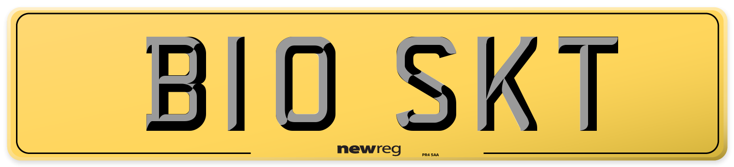 B10 SKT Rear Number Plate