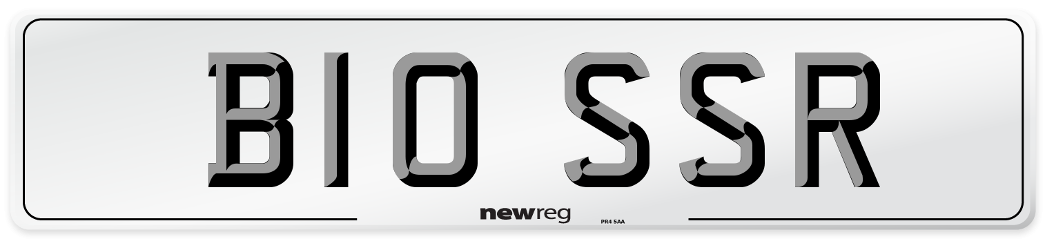 B10 SSR Front Number Plate