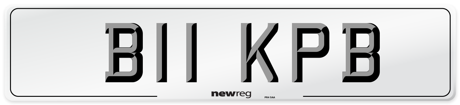B11 KPB Front Number Plate