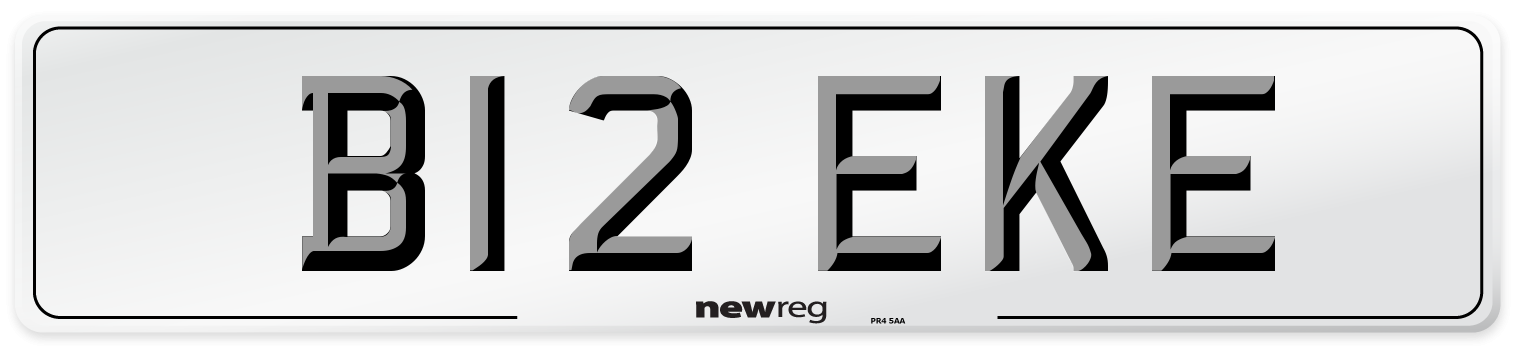 B12 EKE Front Number Plate