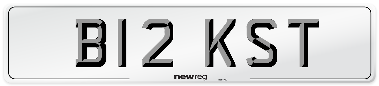 B12 KST Front Number Plate