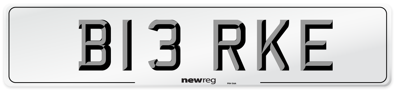 B13 RKE Front Number Plate