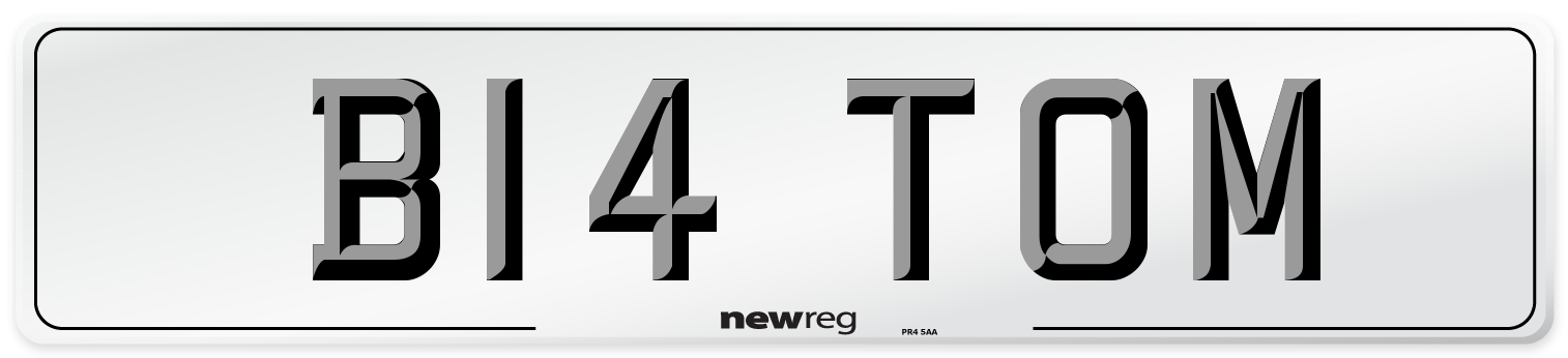 B14 TOM Front Number Plate
