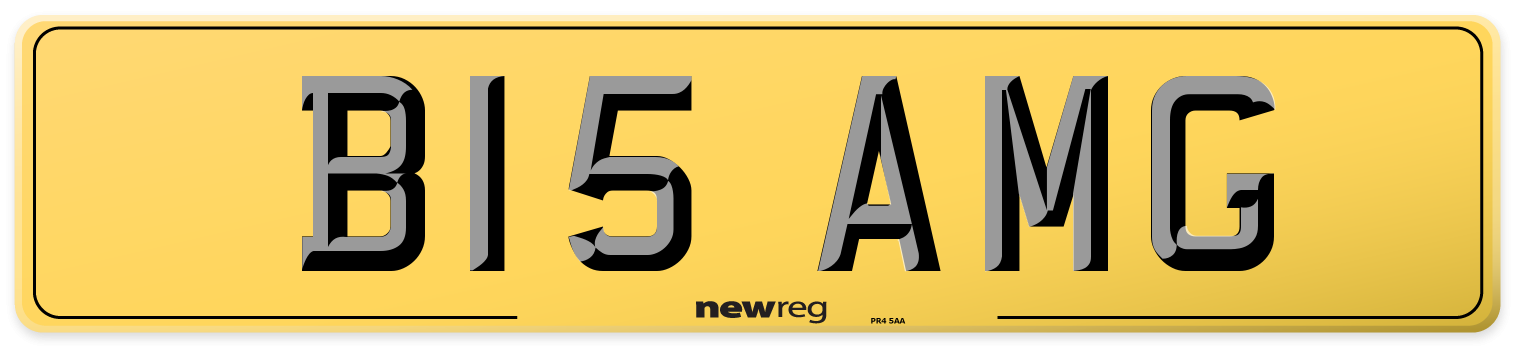 B15 AMG Rear Number Plate