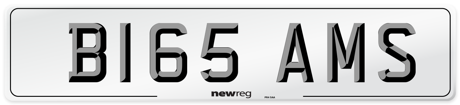 B165 AMS Front Number Plate