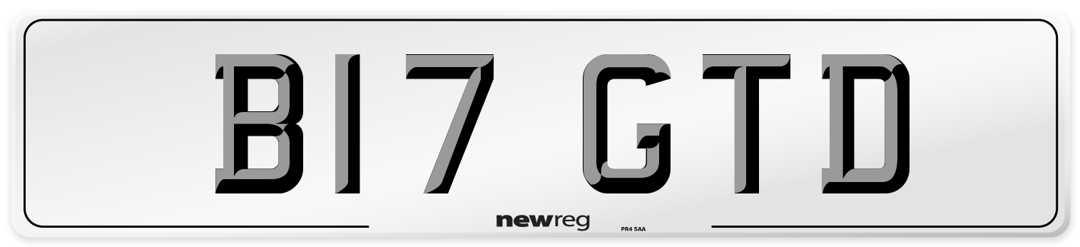 B17 GTD Front Number Plate
