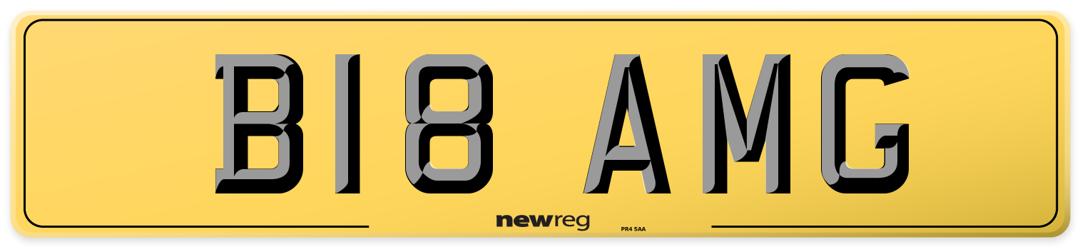 B18 AMG Rear Number Plate