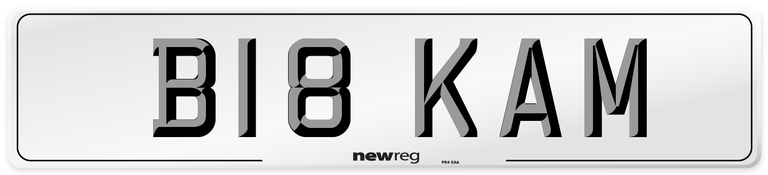 B18 KAM Front Number Plate