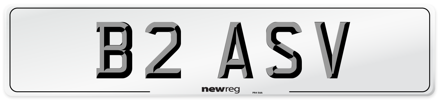 B2 ASV Front Number Plate
