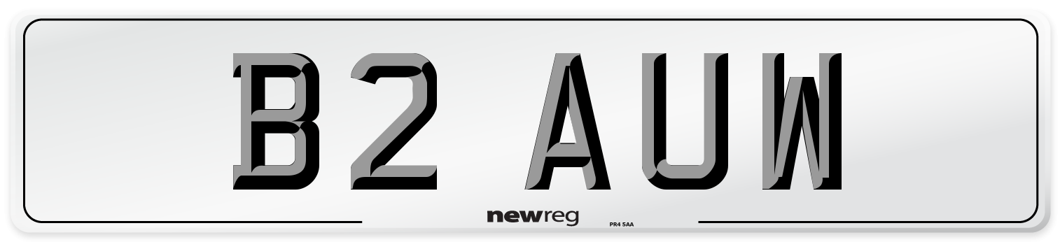B2 AUW Front Number Plate