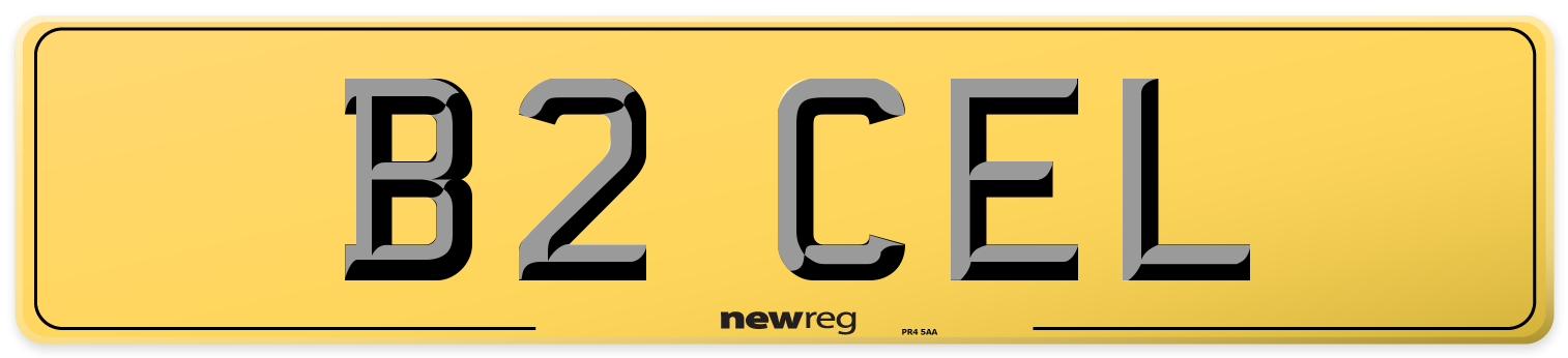 B2 CEL Rear Number Plate
