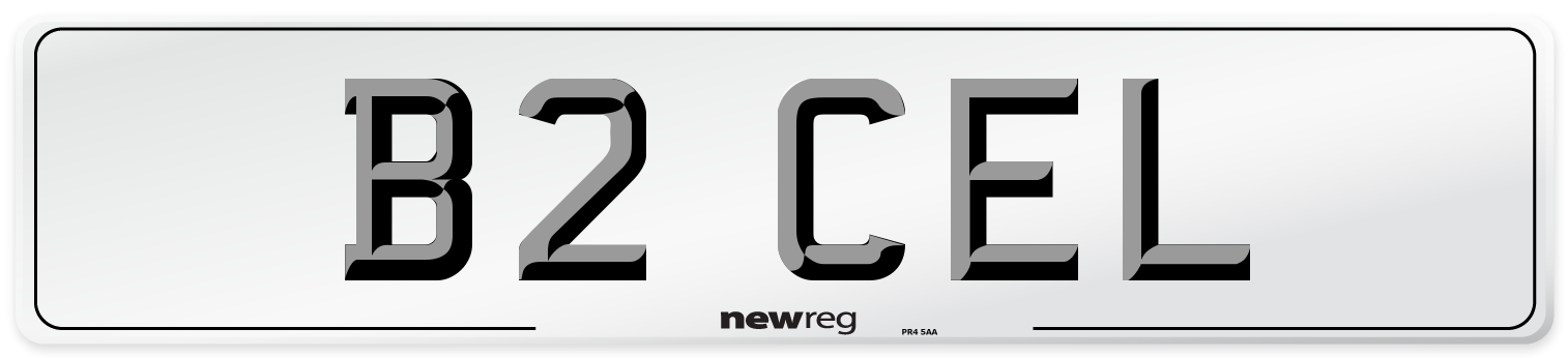 B2 CEL Front Number Plate