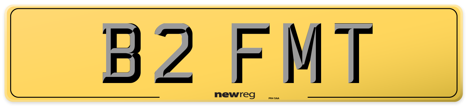 B2 FMT Rear Number Plate