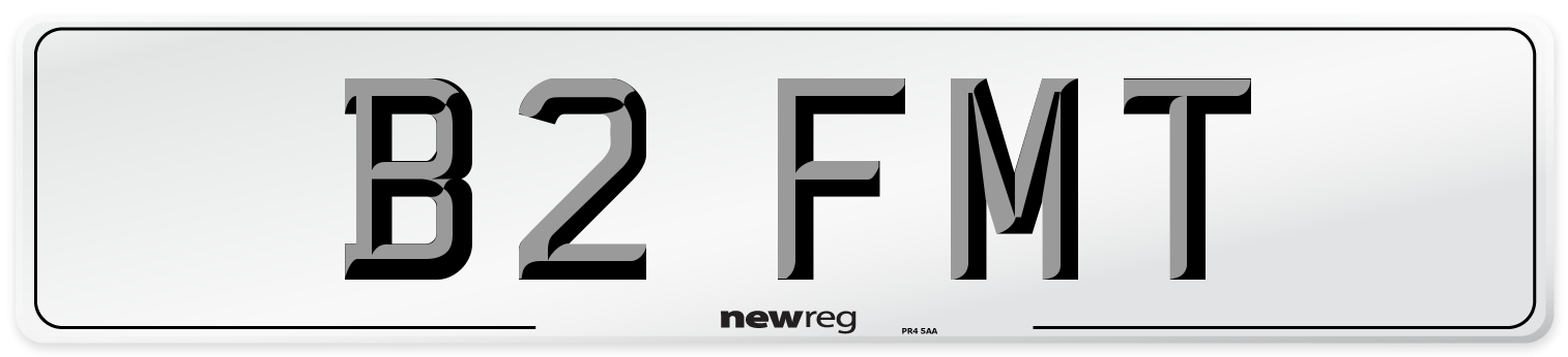 B2 FMT Front Number Plate