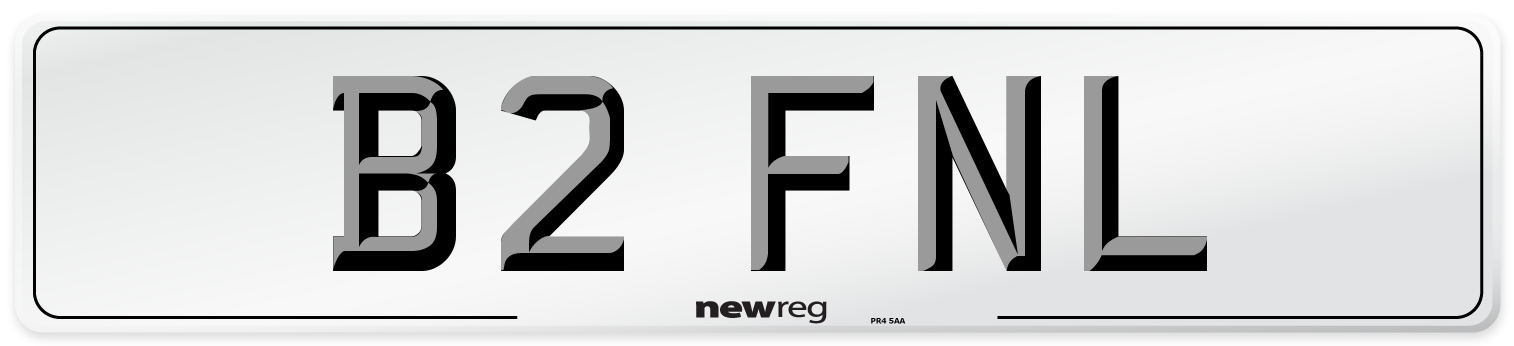 B2 FNL Front Number Plate