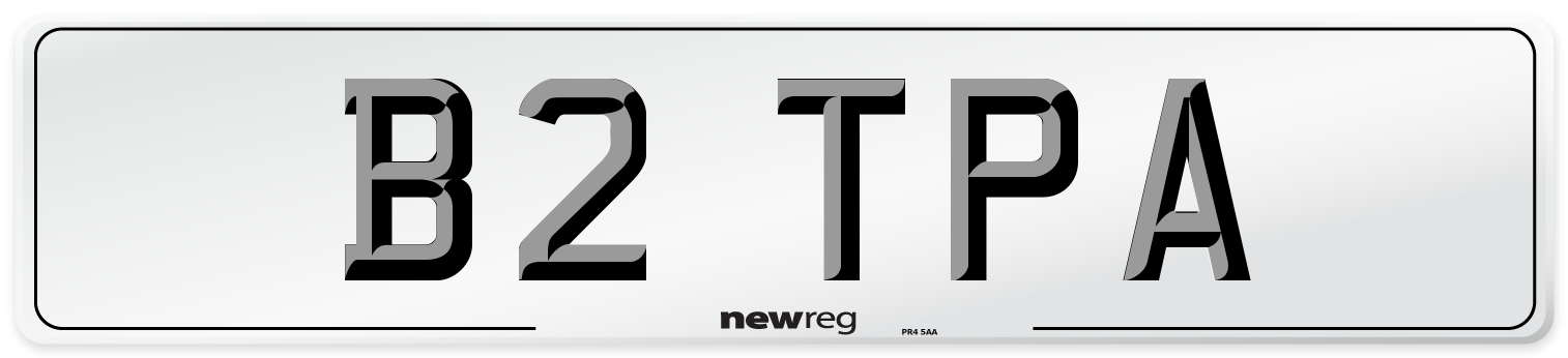 B2 TPA Front Number Plate