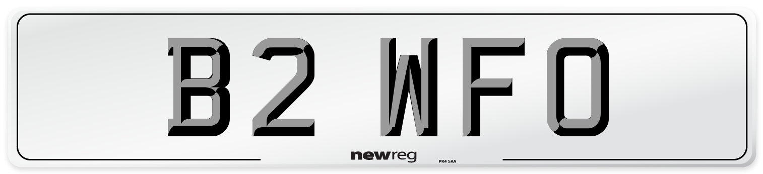 B2 WFO Front Number Plate