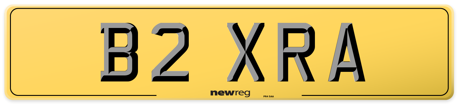 B2 XRA Rear Number Plate