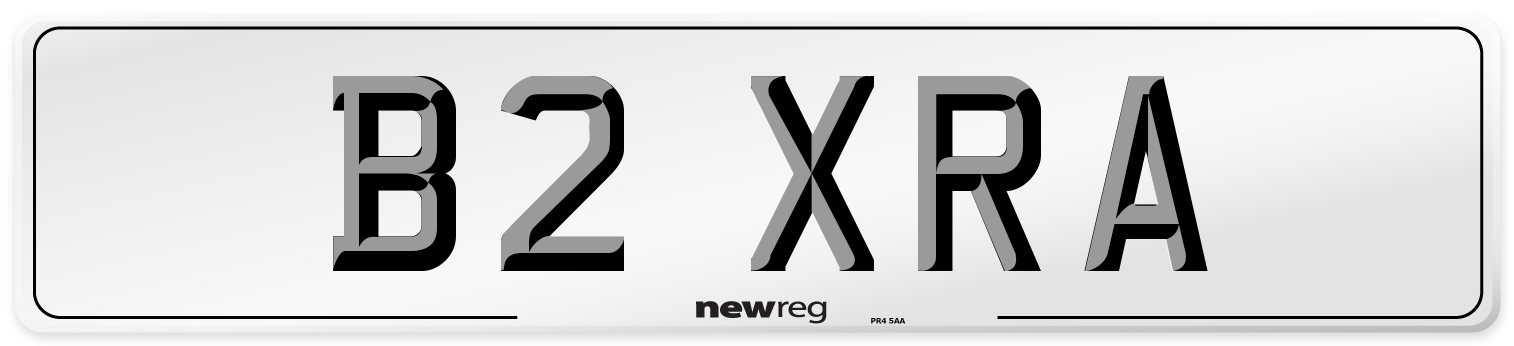 B2 XRA Front Number Plate