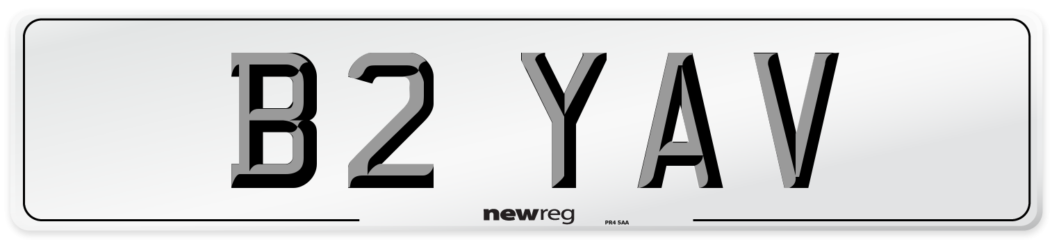 B2 YAV Front Number Plate