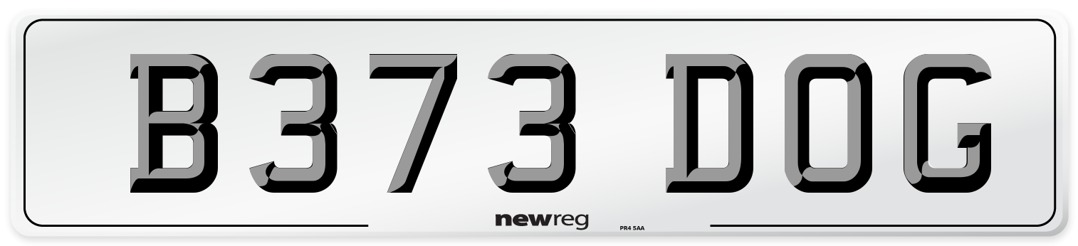 B373 DOG Front Number Plate