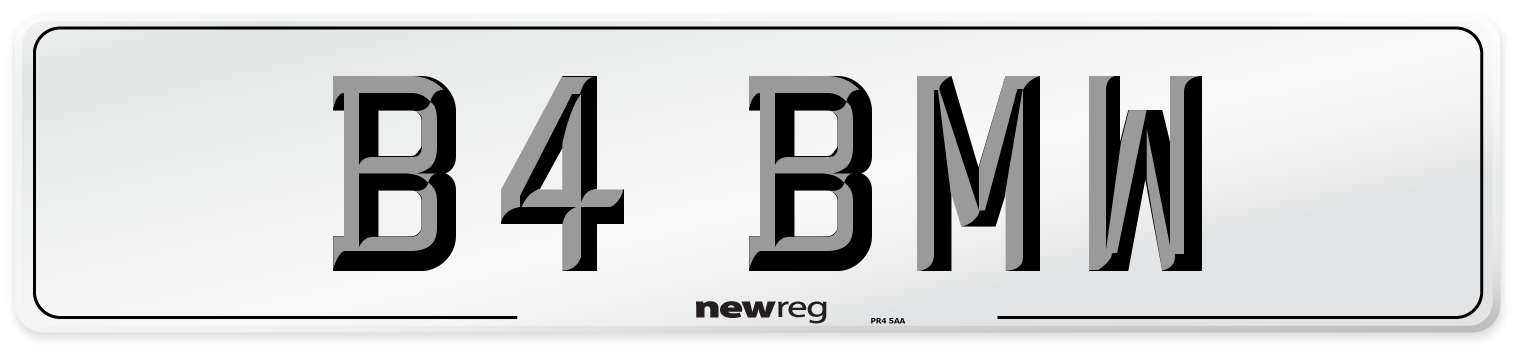 B4 BMW Front Number Plate