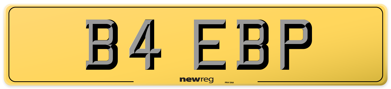 B4 EBP Rear Number Plate