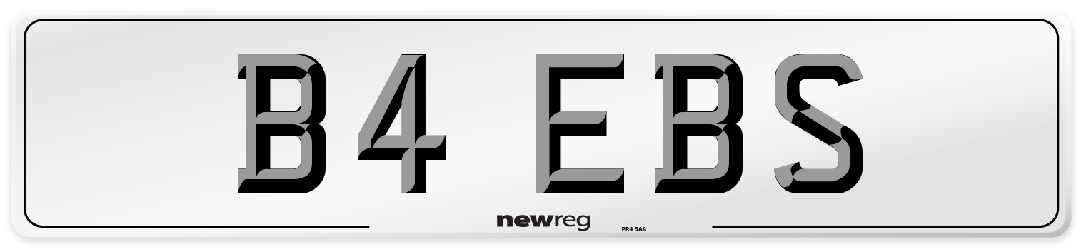 B4 EBS Front Number Plate