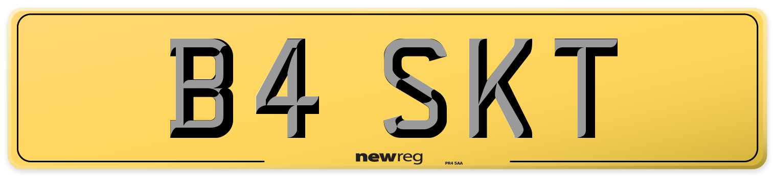 B4 SKT Rear Number Plate