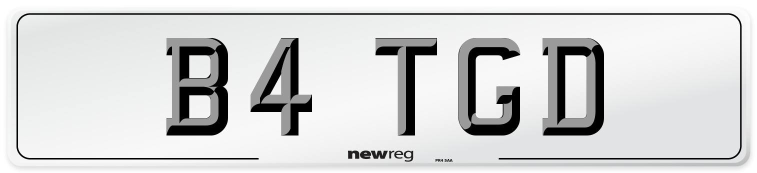B4 TGD Front Number Plate