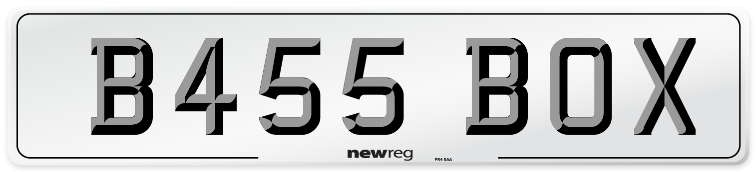 B455 BOX Front Number Plate