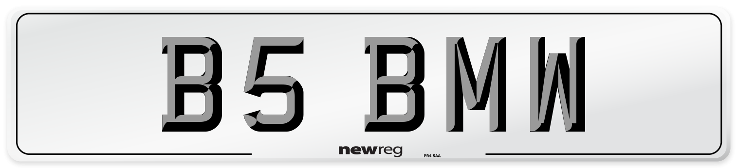 B5 BMW Front Number Plate