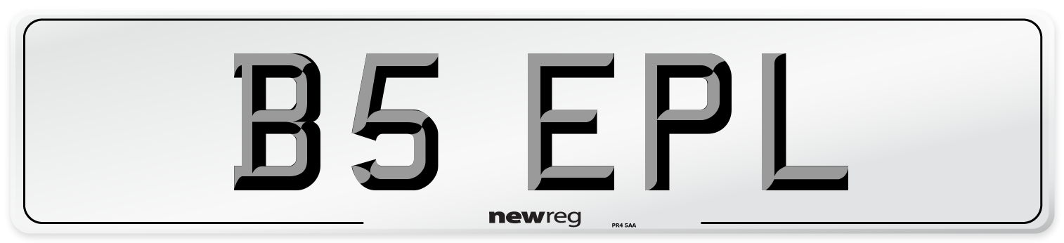 B5 EPL Front Number Plate
