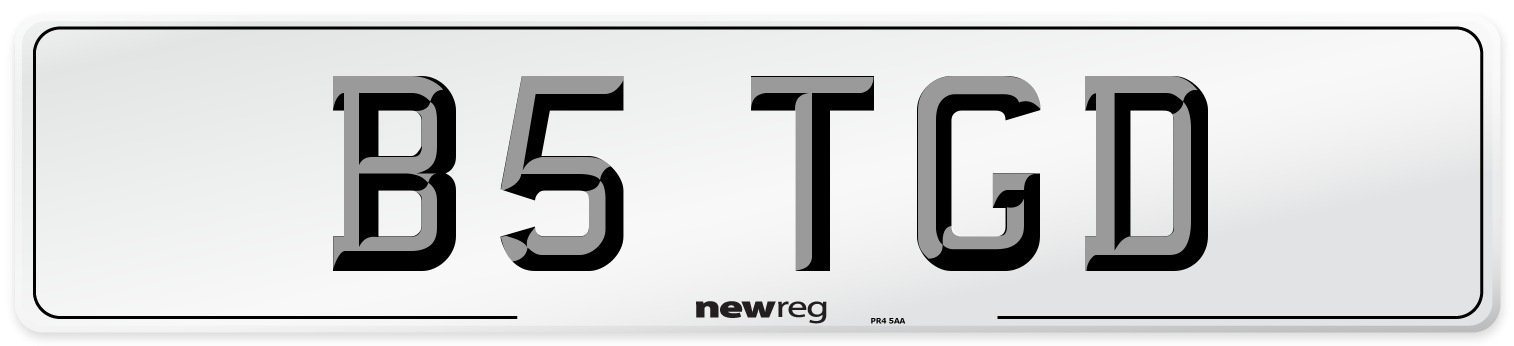 B5 TGD Front Number Plate