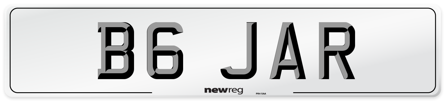 B6 JAR Front Number Plate