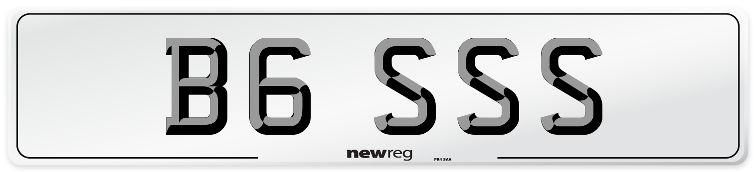 B6 SSS Front Number Plate