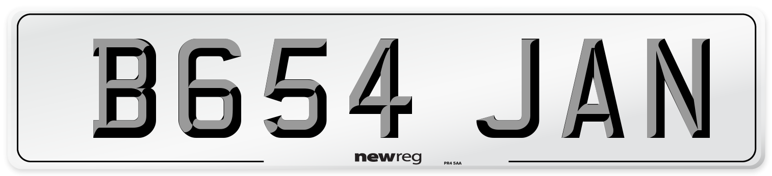 B654 JAN Front Number Plate