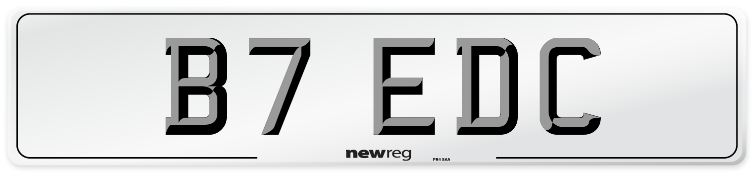 B7 EDC Front Number Plate