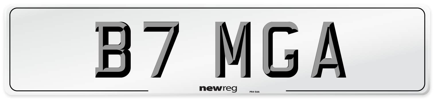 B7 MGA Front Number Plate