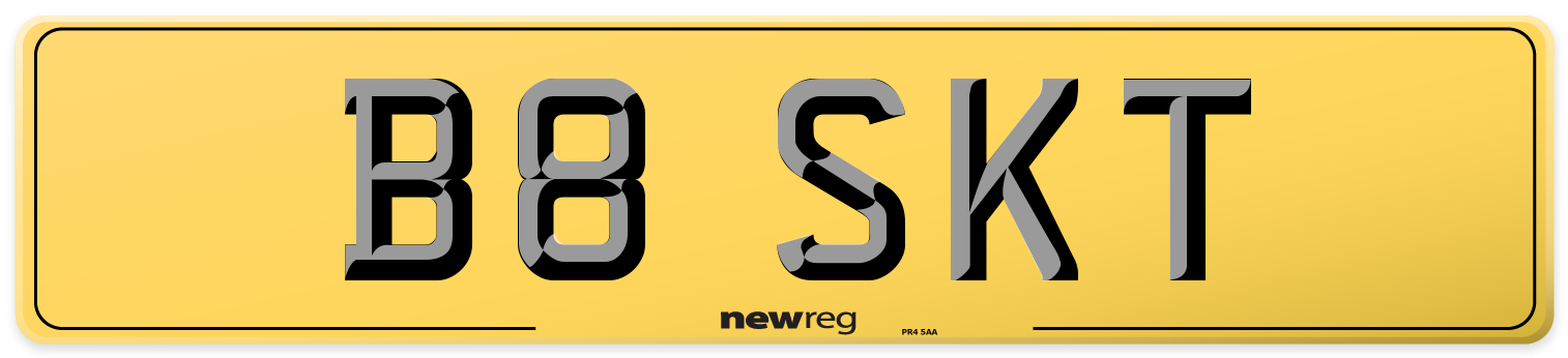 B8 SKT Rear Number Plate