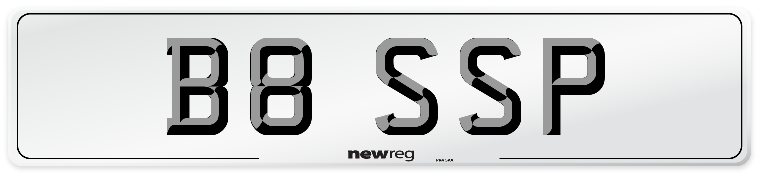 B8 SSP Front Number Plate