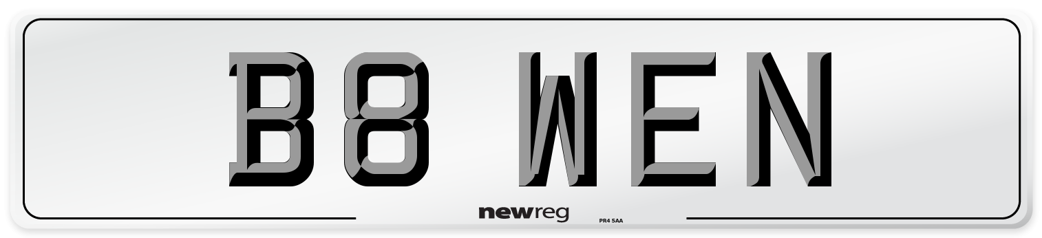 B8 WEN Front Number Plate