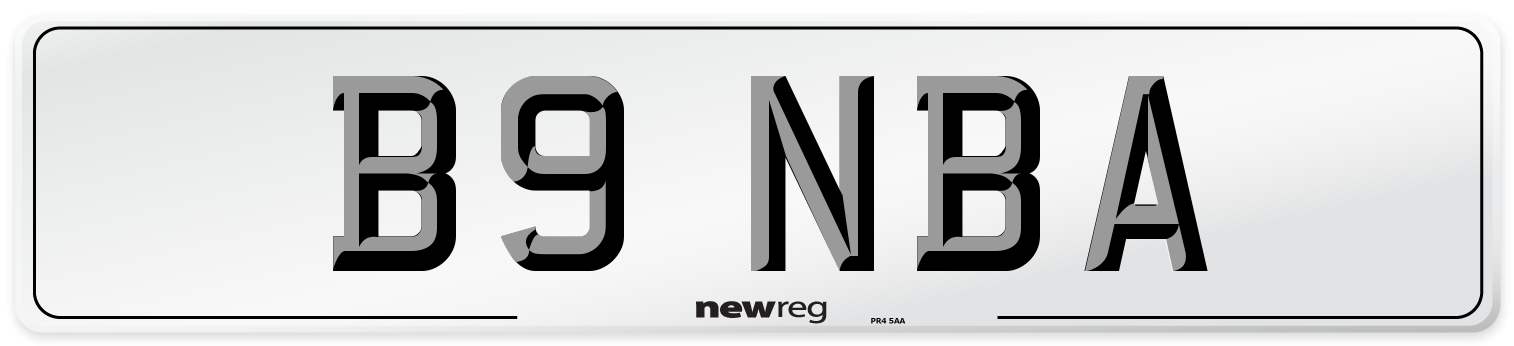 B9 NBA Front Number Plate