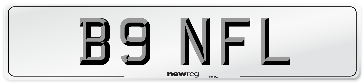 B9 NFL Front Number Plate