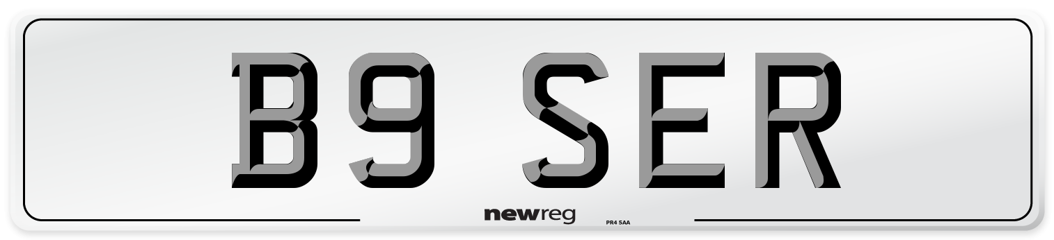 B9 SER Front Number Plate
